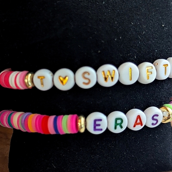 Taylor Swift Friendship Bracelets Eras Vinyl Disc Stretchable Stackable Swiftie - Picture 3 of 5